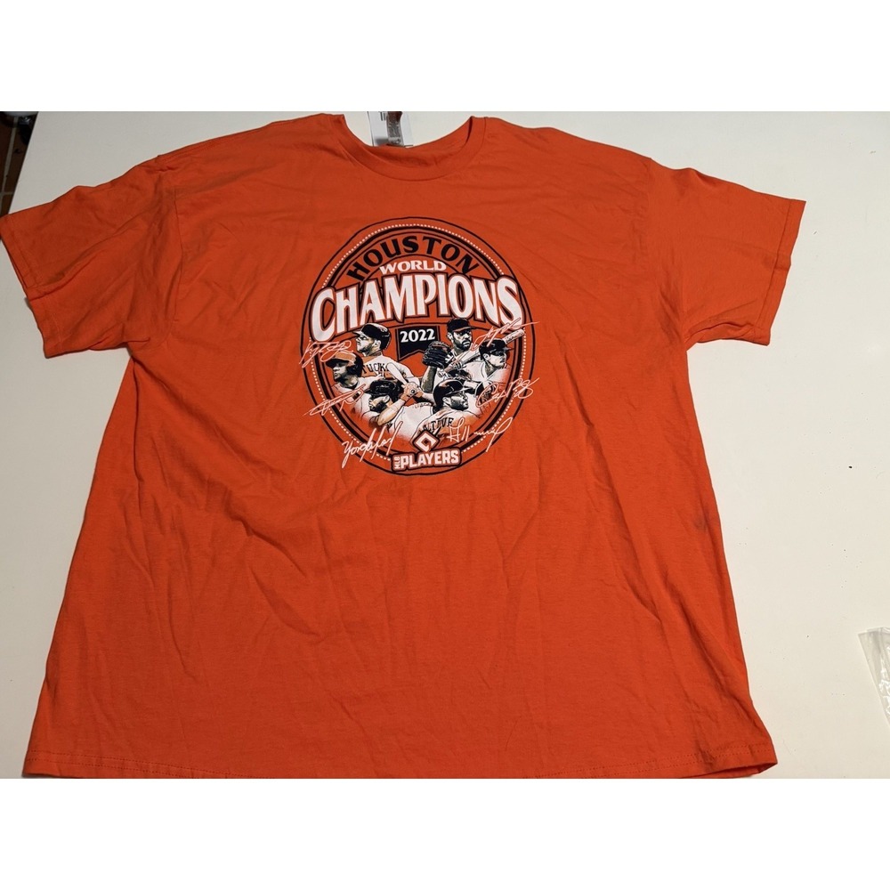 Gildan Houston Astros Jose Altuve 2022 World Series Orange Shirt 2XL